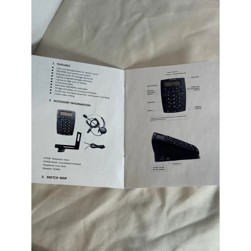 Call Center‎ Telephone Headset Caller-ID Over The Ear With Mic (HT500)/Callany